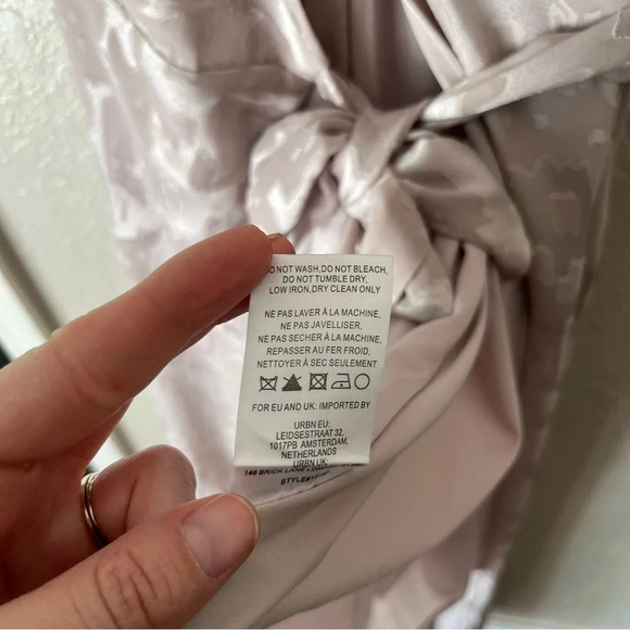 ANTHROPOLOGIE BHLDN Hutch Alden Wrap Maxi Dress Gown in Dove Grey S - Picture 11 of 13